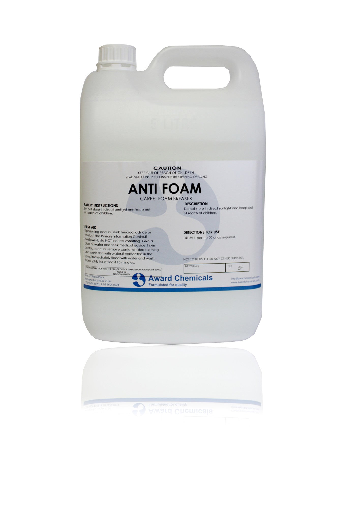 Anti-Foam Carpet Foam Breaker